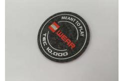 China High Density Silicone Unique Iron On Patches Felt Fabric Labels Custom Logo Printing supplier