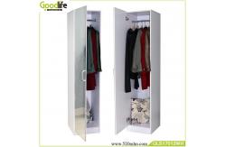 China Floor Standing Wooden Clothes Wardrobe EU Standard MDF With Mirror supplier
