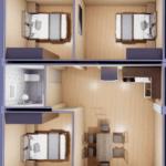 Prefab Modular Housing Detachable Multiple Single Bedroom Container House