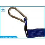 OEM / ODM Coiled Cable Rope Tool Safety Retractable Lanyard With Carabiner