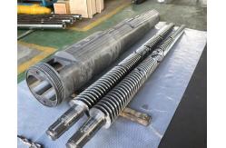 China Bimetallic Conical Double Barrel And Screw For PVC Plastic Extruder Machine supplier