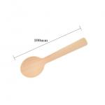 100mm Birchwood Disposable Wooden Dessert Spoons For Eating 100 Pcs for sale