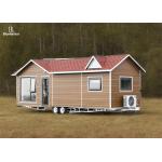 2 Bedroom Prefab Tiny House On Wheels With Kickstands And Entry Stairs for sale