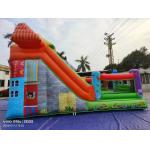 Fun Park Dry Inflatable Bouncy Slides With Candy Shop Theme