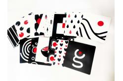 China 3-6 Months Newborn Visual Stimulation Cards Black And White Contrast Cards supplier