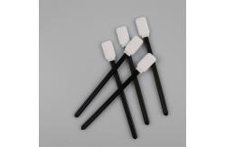 China 2 Layers Square Large Format Printer Cleaning Polyester Swabs With Black Handle supplier