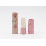3.5g Eco Friendly Paper Lipstick Tubes With Flower Pattern