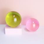 clear transparency colored acrylic ball contact juggling ball