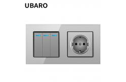 China LED Lights Switch Socket Combination Round Mounting Box Light Bulb Socket With Switch supplier
