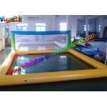 PVC Tarpaulin Popular Inflatable Water Volleyball Court Yellow Green Blue for sale