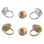 Blank Round Sublimation Ring Jewelry With Printable Aluminum Sheet for sale