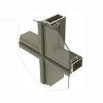 Silver Anodized 6063-T5 Aluminum Curtain Wall Profiles Frame Curtain Wall for sale