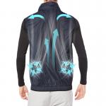 Black Air Conditioning Clothing Fan Cooling Jacket Under Hot Weather 100% Polyester for sale