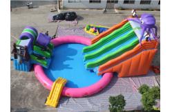China Hot Selling Exciting Octopus Inflatable Water Park Games with double slides and pool supplier