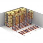 Steel Mobile Pallet Racking System , 4 Layers Powered Mobile Racking 1000kg/Pallet for sale