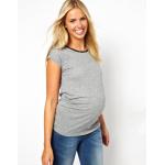 cloth factory wholesale blank maternity t shirts with leather look trim for sale
