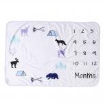 250 GSM Baby Monthly Milestone Blanket Fade less Machine Washable for sale