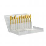 Versatile Tungsten Carbide Burr Set Yellow Coated 3-6MM Shank Size For ABRASIVE/GRINDING for sale