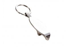 China Metal Style Beer Opener Keychain Versatile Durable Drop Shape With Keyring supplier