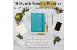 China Donau Blue Hardcover Weekly Planner Medium Size with Monthly Tabs supplier