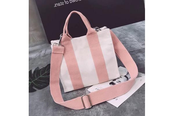 Cross Body Collapsible Cotton Fabric 8cm Canvas Bag