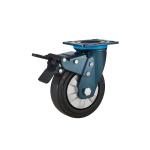 100mm 150mm Heavy Duty Castors Hi Elastic Thermoplastic Rubber Wheel Casters