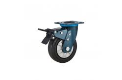 China 100mm 150mm Heavy Duty Castors Hi Elastic Thermoplastic Rubber Wheel Casters supplier