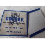 Customized Brown Suede Embossed Leather Patches , Shiny Siliver High Density Tpu Logo