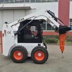 45kw Small Skid Steer Loader Four Wheel Drive Automatic With Bucket