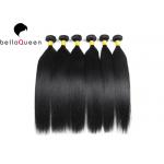 Natural Black Straight Brazilian Virgin Hair Double Drawn With Cuticle for sale
