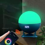 Bedside Smart WIFI APP Control Full Colors Wake Up Table Lamp With Alarm Clock White Noise Touch Sense Wake Up Light for sale