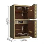 H1200mm Solid Steel Smart Office Safe Box Dual Alarm Fingeprint Lock