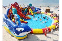 China Commercial Octopus Inflatable Water Parks For Kids / Blow Up Pool With Slide supplier