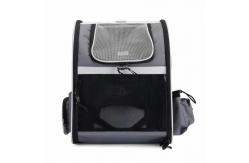 China Gray Pet Carrier Backpack Expandable Shoulder Breathable Collapsible Dog Carrier supplier