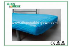 China Disposable CPE Bedcover Sanitary Bed Sheets with Elastic Rubber , No Stimulus supplier