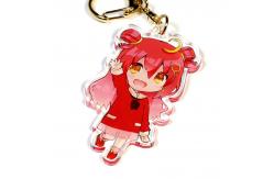 China Manufacturer Pattern Printed Acrylic Keychain Caricatur Cartoon Character Cute Charm Acrylic Keychain supplier