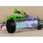 220ml / 350ml Food Clear Plastic Packaging Tubes / Cylinder PET Bottle With Security Cap