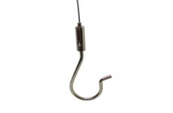 China Custom Lighting Accessories Component Nickel Plating Lock Cable Gripper With Hook supplier