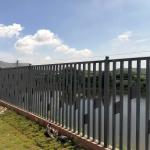 Black Powder Coating  Iron Tubular Metal Fence Spearhead Design