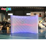 New Attractive Led Inflatable Wall Inflatable LED White Photo Booth Wall For Event for sale