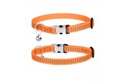 China Lettering Adjustable Reflective Cat Collar With Bell Small And Medium Collars supplier
