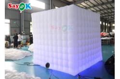 China Giant White Inflatable Photo Booth LED Inflatable Tent For Advertising supplier
