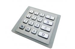 China Matrix 4*4 Backlit Metal Keypad Optional Interface USB PS2 RS232 supplier