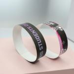 Full Color Printing Adjustable Dupont Paper Wristbands for Durable Performance for sale