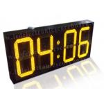 20 Inch Yellow Color Commercial Digital Clock , Led Display Clock 88 / 88 Format for sale