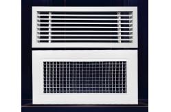 China Single Deflection Ventilation Air Grille Anodizing Aluminum Profile For Air Conditioner Cover supplier