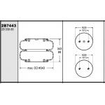 W01-358-7443 Rubber Bellows 22C-1.5 Industrial Air Spring For Ridewell 1003587443C for sale
