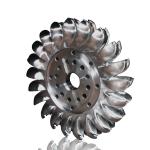Pelton Wheel Runner In Hydro Power Plant , Water Turbine Runner High Efficiency for sale