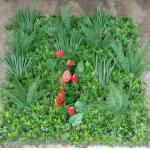 100cm*100cm Low Maintenance Artificial Wall Grass Panel Square Shape Anti Aging for sale
