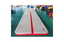China Sealed 10mL Gym Inflatable Tumble Air Mattress In Red and Gray supplier